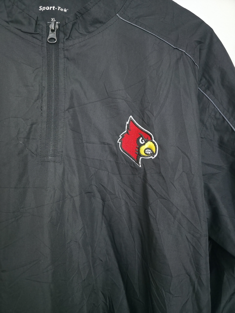 Sport-Tek Windbreaker Jacket XL Black Pullover Team Logo Lightweight Zip - Picture 4 of 13